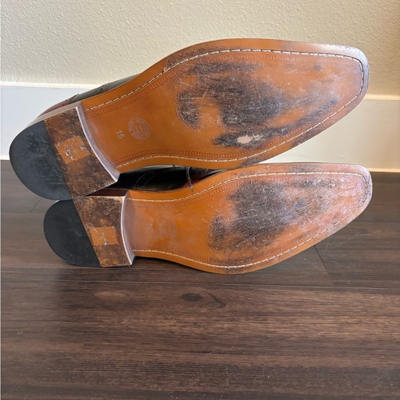 Size 15 - Asher Green Wingtip Dress Shoes - Picture 5 of 7